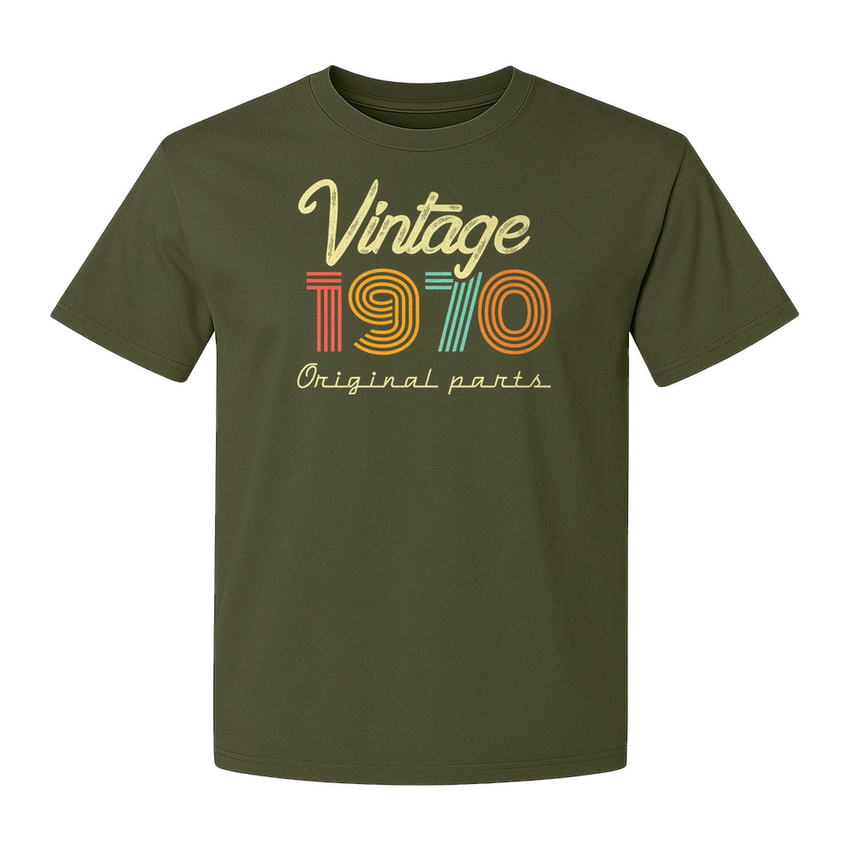 1970 Birthday T-Shirt, Vintage Original Parts Retro Birth Year Gift for Men and Women