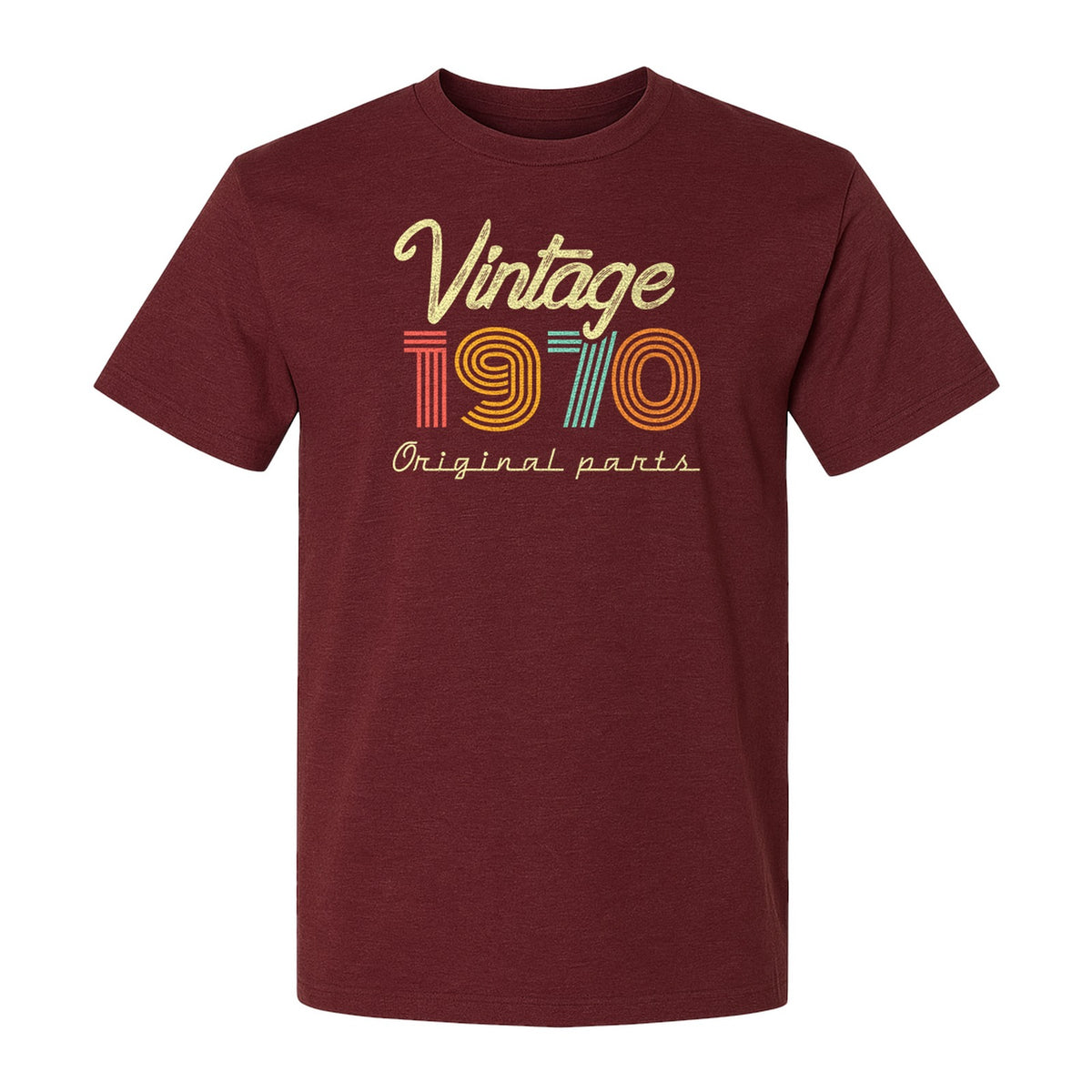 1970 Birthday T-Shirt, Vintage Original Parts Retro Birth Year Gift for Men and Women