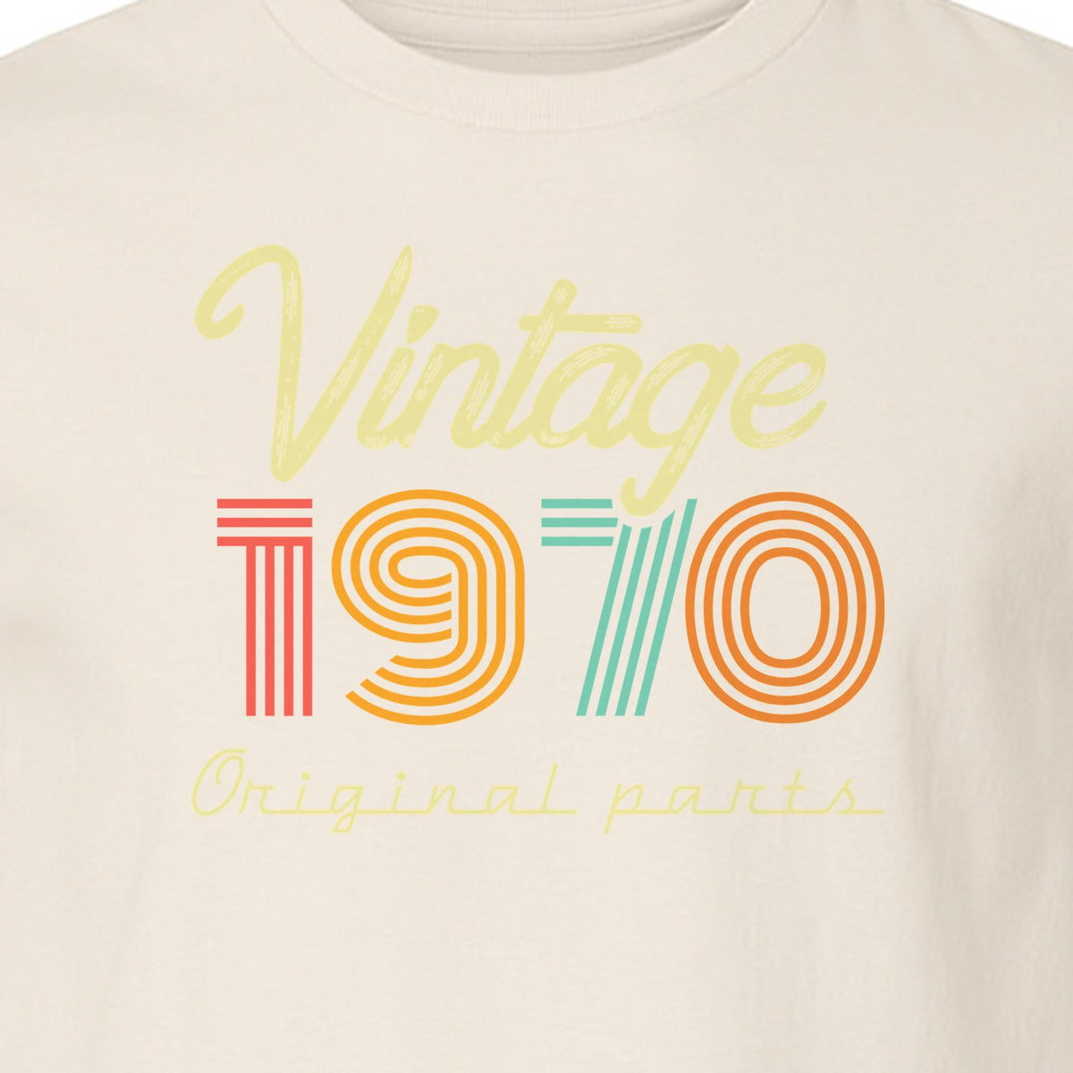 1970 Birthday T-Shirt, Vintage Original Parts Retro Birth Year Gift for Men and Women