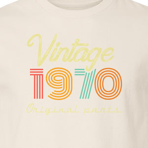 1970 Birthday T-Shirt, Vintage Original Parts Retro Birth Year Gift for Men and Women