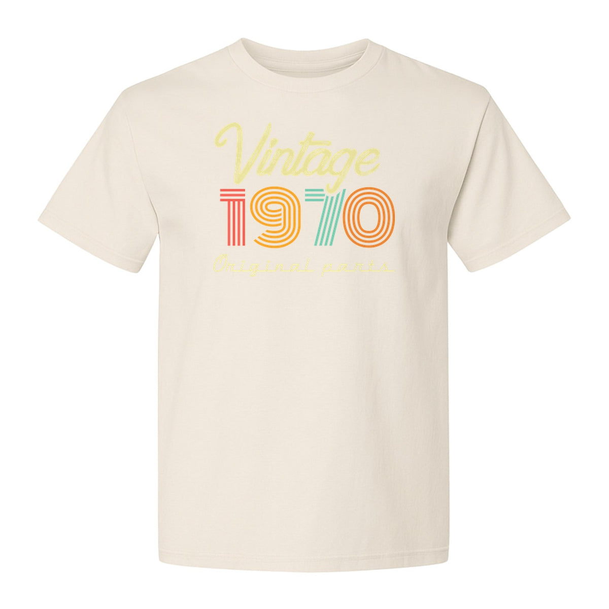 1970 Birthday T-Shirt, Vintage Original Parts Retro Birth Year Gift for Men and Women