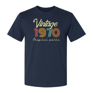 1970 Birthday T-Shirt, Vintage Original Parts Retro Birth Year Gift for Men and Women