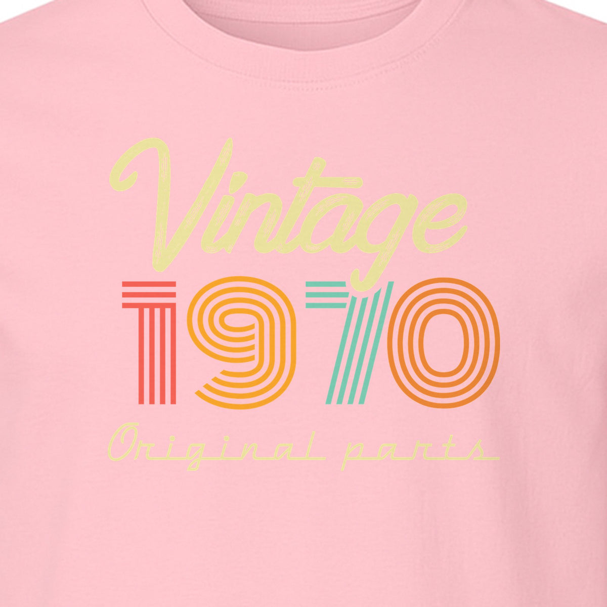 1970 Birthday T-Shirt, Vintage Original Parts Retro Birth Year Gift for Men and Women