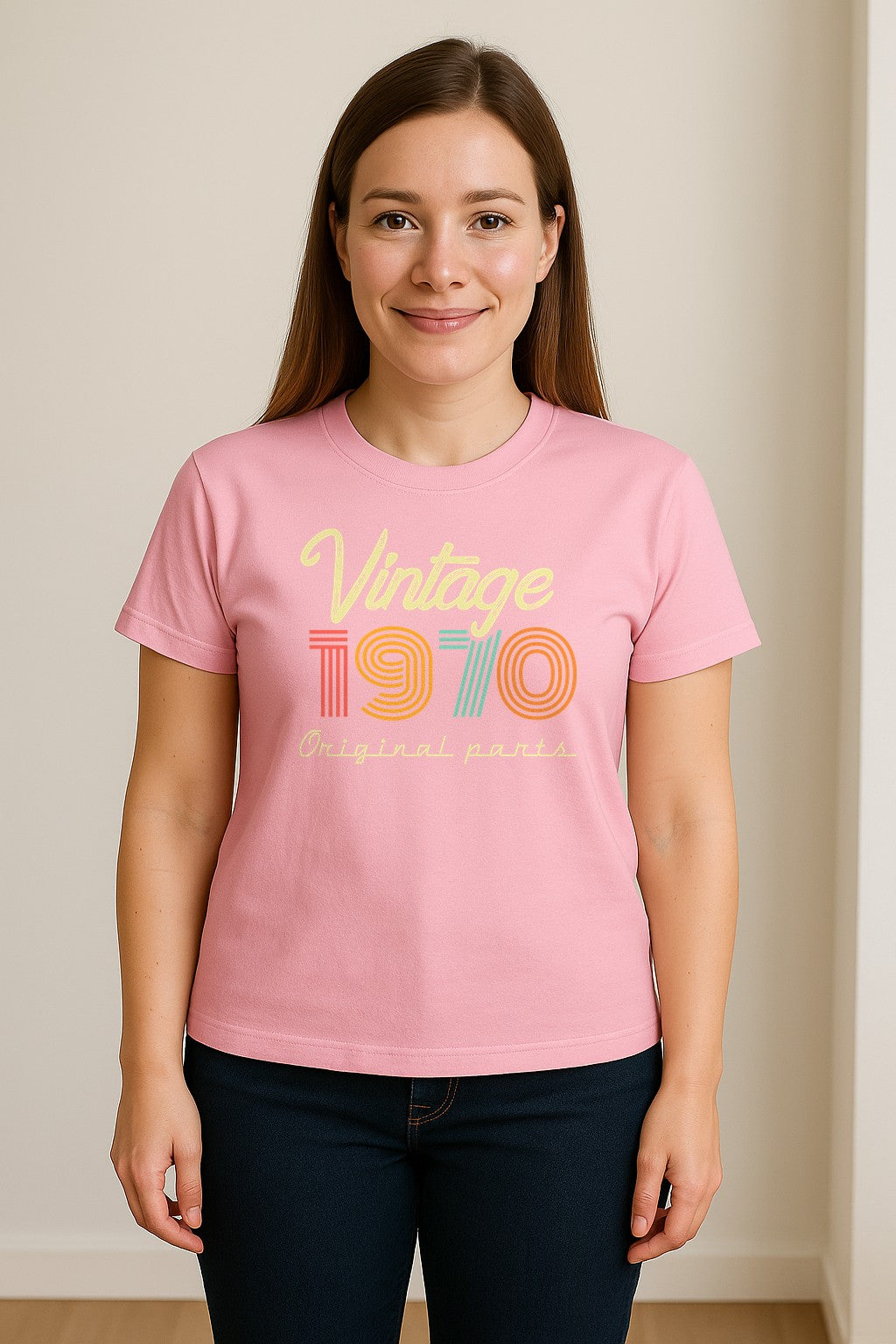 1970 Birthday T-Shirt, Vintage Original Parts Retro Birth Year Gift for Men and Women