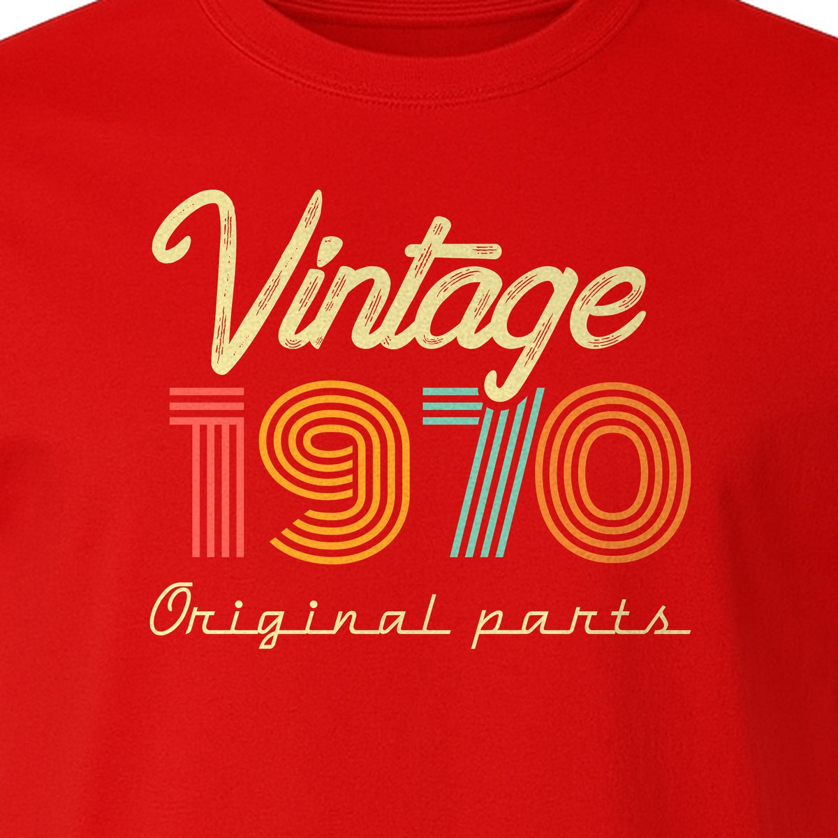 1970 Birthday T-Shirt, Vintage Original Parts Retro Birth Year Gift for Men and Women