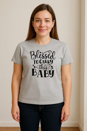 Blessed To Carry This Baby T-Shirt, Christian Pregnancy Gift for Expecting Moms