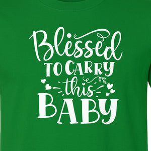 Blessed To Carry This Baby T-Shirt, Christian Pregnancy Gift for Expecting Moms