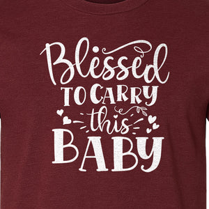 Blessed To Carry This Baby T-Shirt, Christian Pregnancy Gift for Expecting Moms