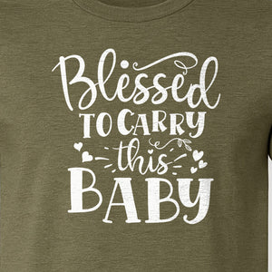 Blessed To Carry This Baby T-Shirt, Christian Pregnancy Gift for Expecting Moms