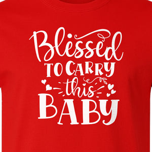 Blessed To Carry This Baby T-Shirt, Christian Pregnancy Gift for Expecting Moms