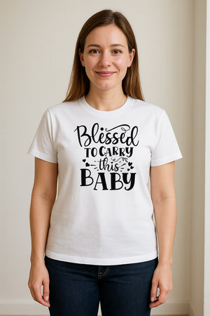 Blessed To Carry This Baby T-Shirt, Christian Pregnancy Gift for Expecting Moms