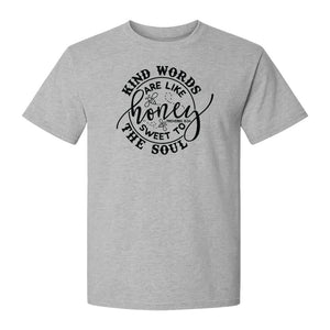 Kind Words Are Like Honey T-Shirt, Proverbs 16:24 Christian Faith Quote Gift for Women