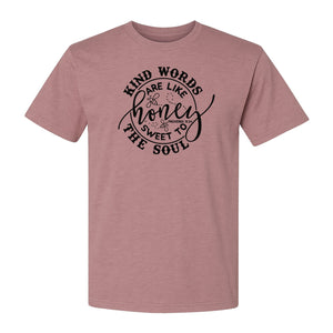 Kind Words Are Like Honey T-Shirt, Proverbs 16:24 Christian Faith Quote Gift for Women