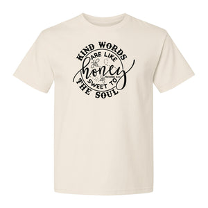 Kind Words Are Like Honey T-Shirt, Proverbs 16:24 Christian Faith Quote Gift for Women