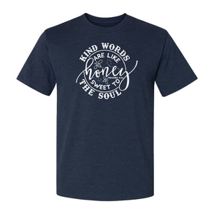 Kind Words Are Like Honey T-Shirt, Proverbs 16:24 Christian Faith Quote Gift for Women