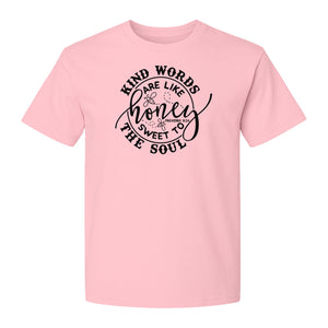Kind Words Are Like Honey T-Shirt, Proverbs 16:24 Christian Faith Quote Gift for Women