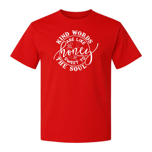 Kind Words Are Like Honey T-Shirt, Proverbs 16:24 Christian Faith Quote Gift for Women