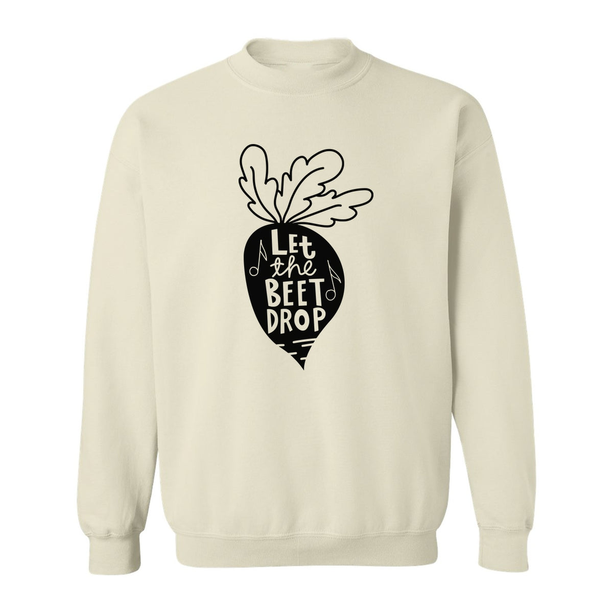 Vegan Sweatshirt, Let The Beet Drop Music Pun Design for Gardeners and Plant Lovers