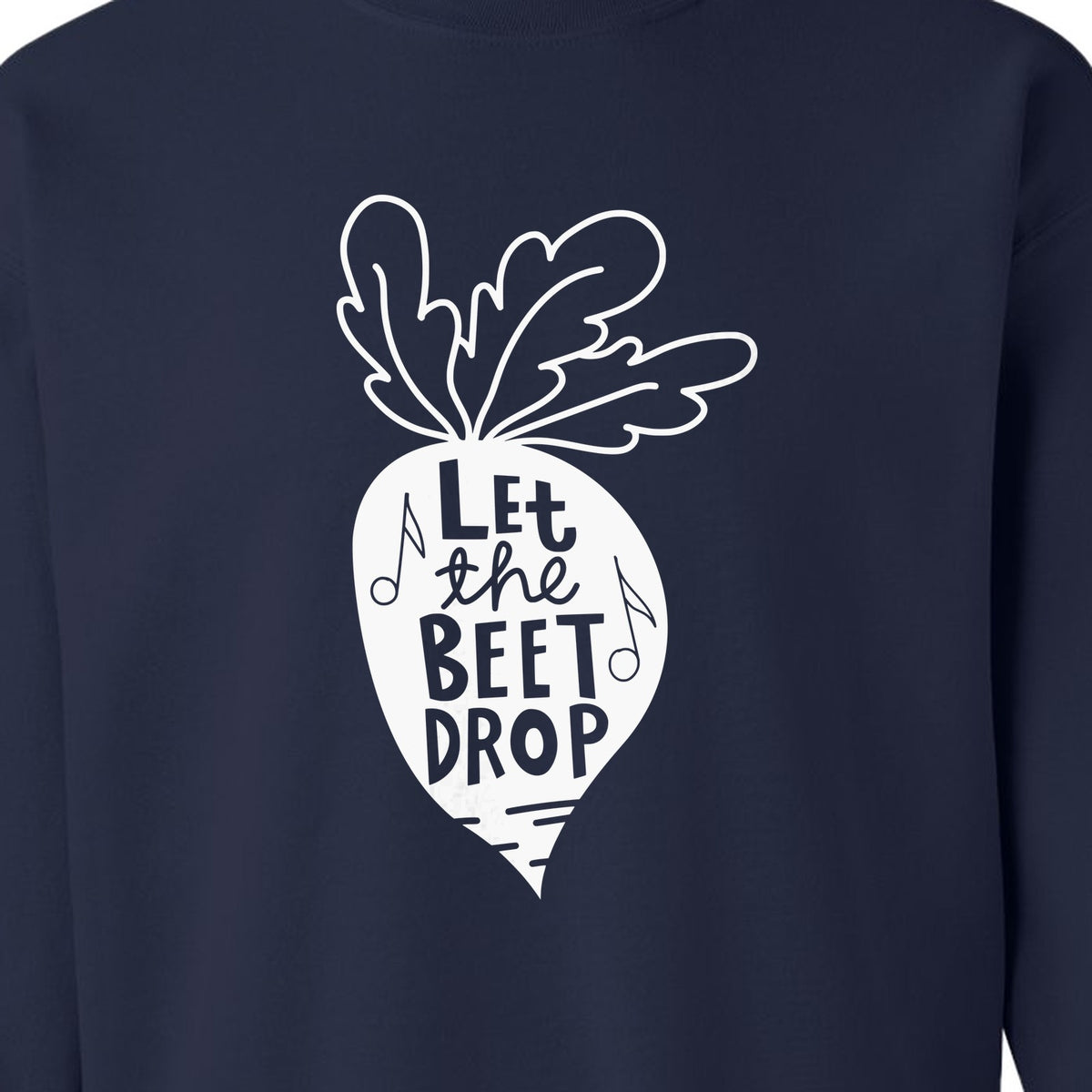 Vegan Sweatshirt, Let The Beet Drop Music Pun Design for Gardeners and Plant Lovers
