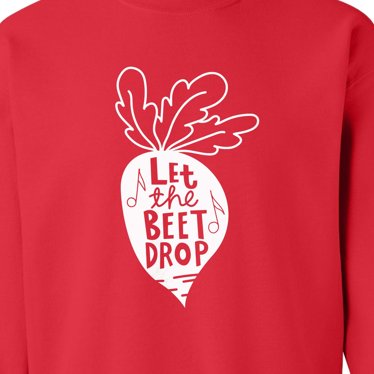 Vegan Sweatshirt, Let The Beet Drop Music Pun Design for Gardeners and Plant Lovers