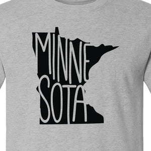 Minnesota State Map T-Shirt, Typography Travel Souvenir for Proud Residents and Visitors