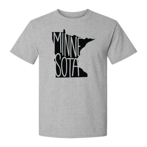 Minnesota State Map T-Shirt, Typography Travel Souvenir for Proud Residents and Visitors