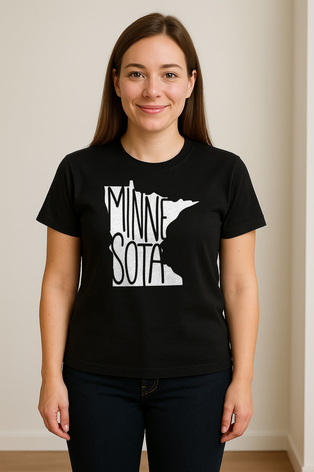 Minnesota State Map T-Shirt, Typography Travel Souvenir for Proud Residents and Visitors