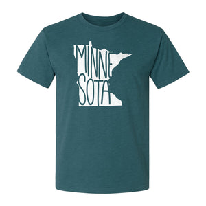 Minnesota State Map T-Shirt, Typography Travel Souvenir for Proud Residents and Visitors
