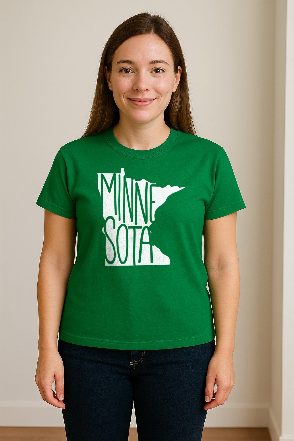 Minnesota State Map T-Shirt, Typography Travel Souvenir for Proud Residents and Visitors