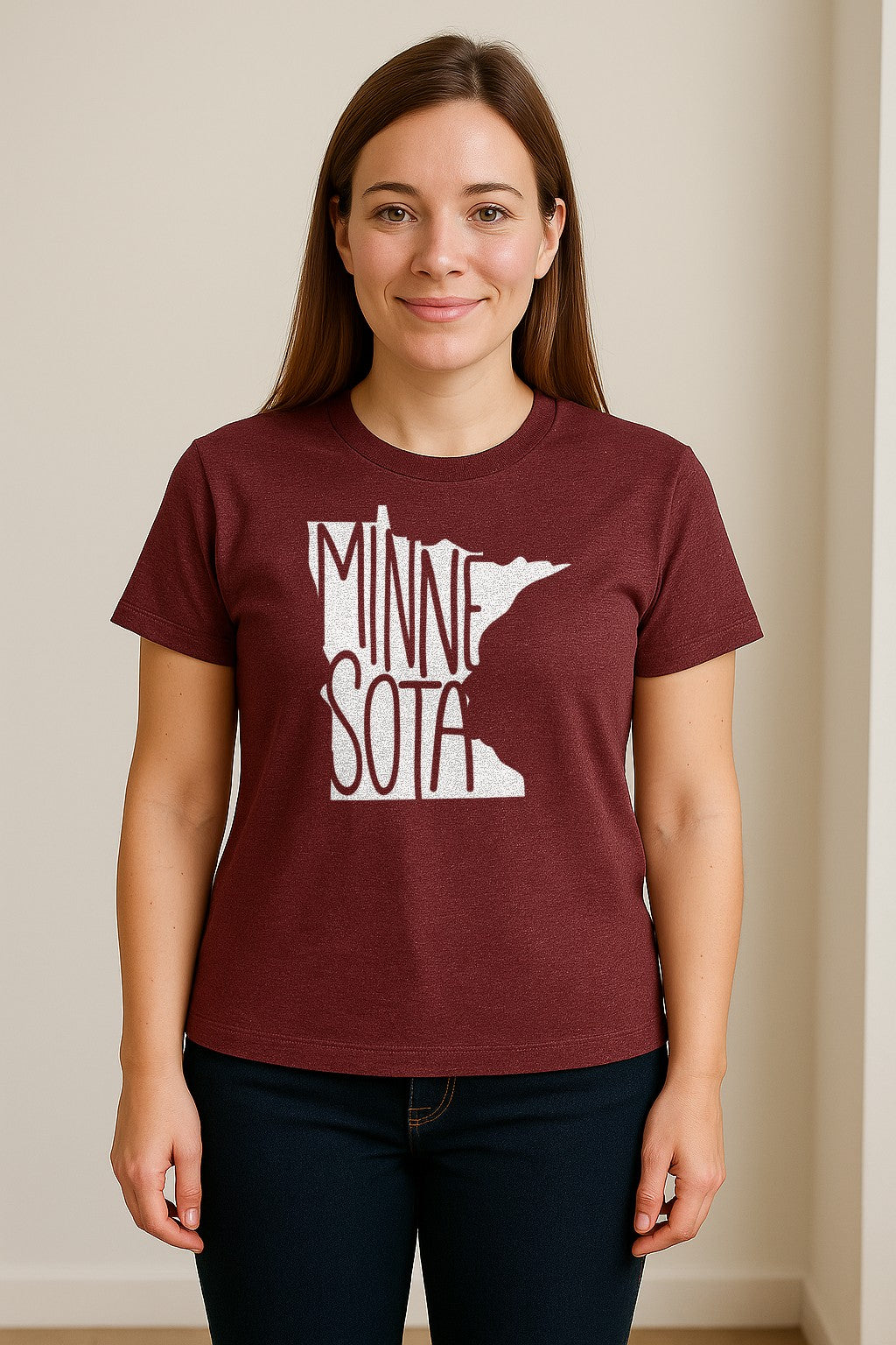 Minnesota State Map T-Shirt, Typography Travel Souvenir for Proud Residents and Visitors