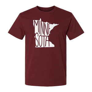 Minnesota State Map T-Shirt, Typography Travel Souvenir for Proud Residents and Visitors