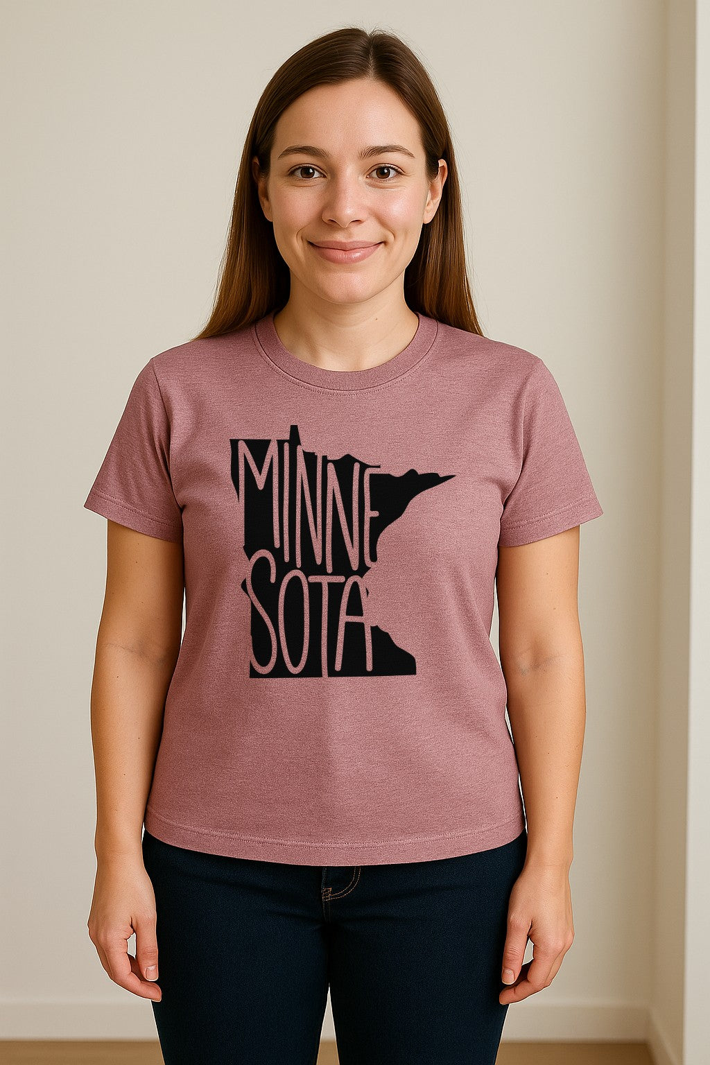 Minnesota State Map T-Shirt, Typography Travel Souvenir for Proud Residents and Visitors