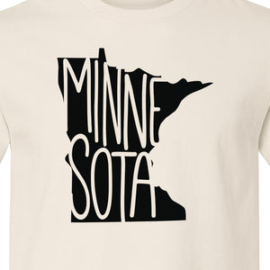 Minnesota State Map T-Shirt, Typography Travel Souvenir for Proud Residents and Visitors