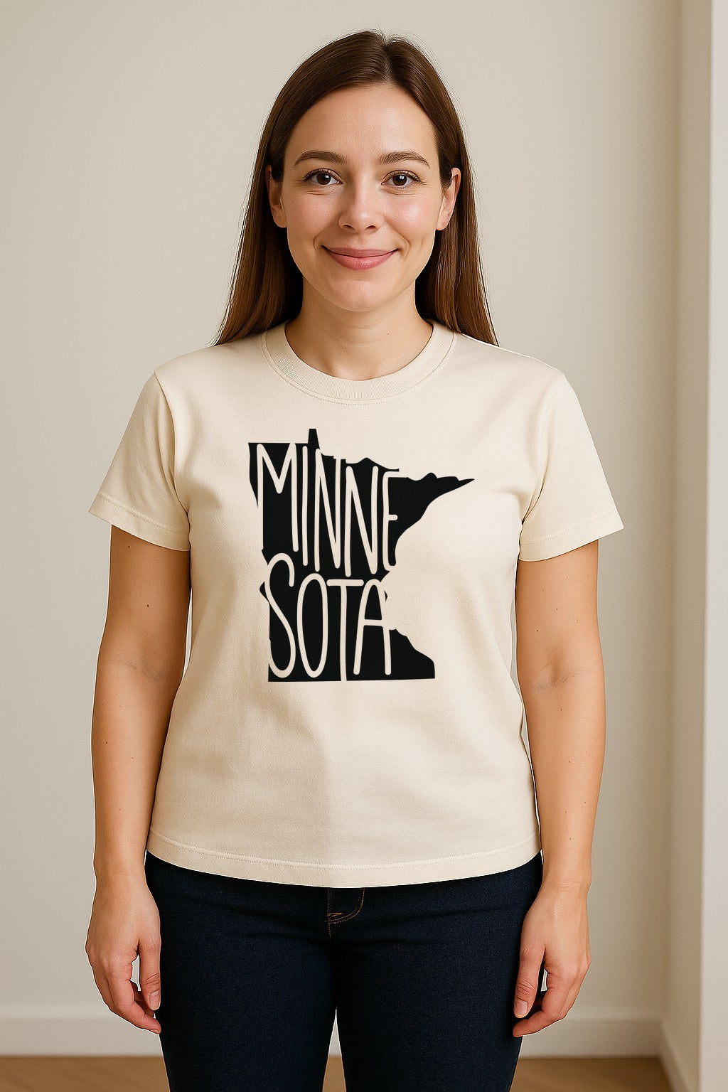 Minnesota State Map T-Shirt, Typography Travel Souvenir for Proud Residents and Visitors