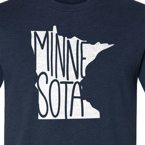 Minnesota State Map T-Shirt, Typography Travel Souvenir for Proud Residents and Visitors