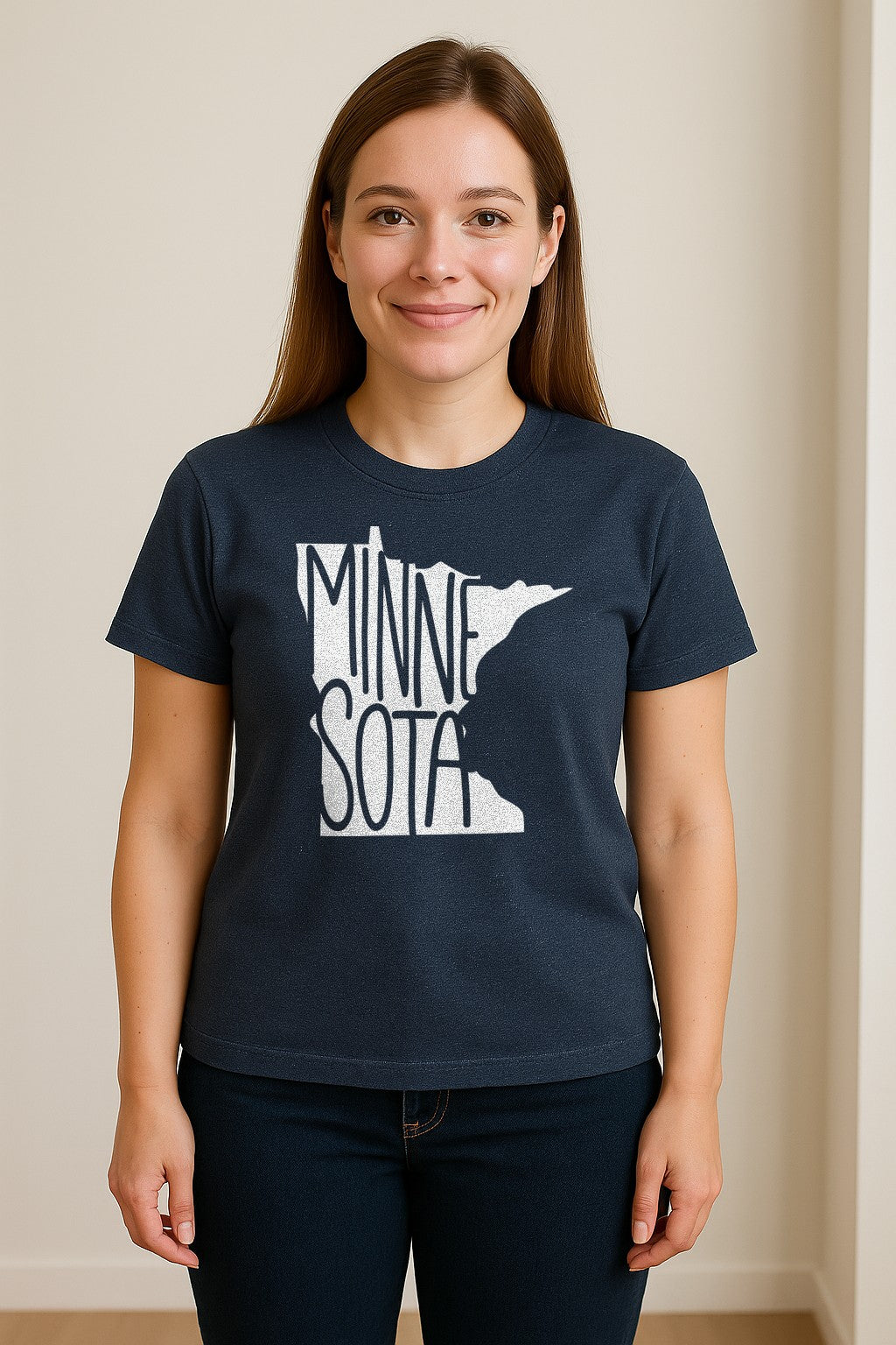 Minnesota State Map T-Shirt, Typography Travel Souvenir for Proud Residents and Visitors
