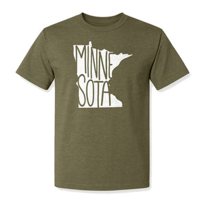 Minnesota State Map T-Shirt, Typography Travel Souvenir for Proud Residents and Visitors