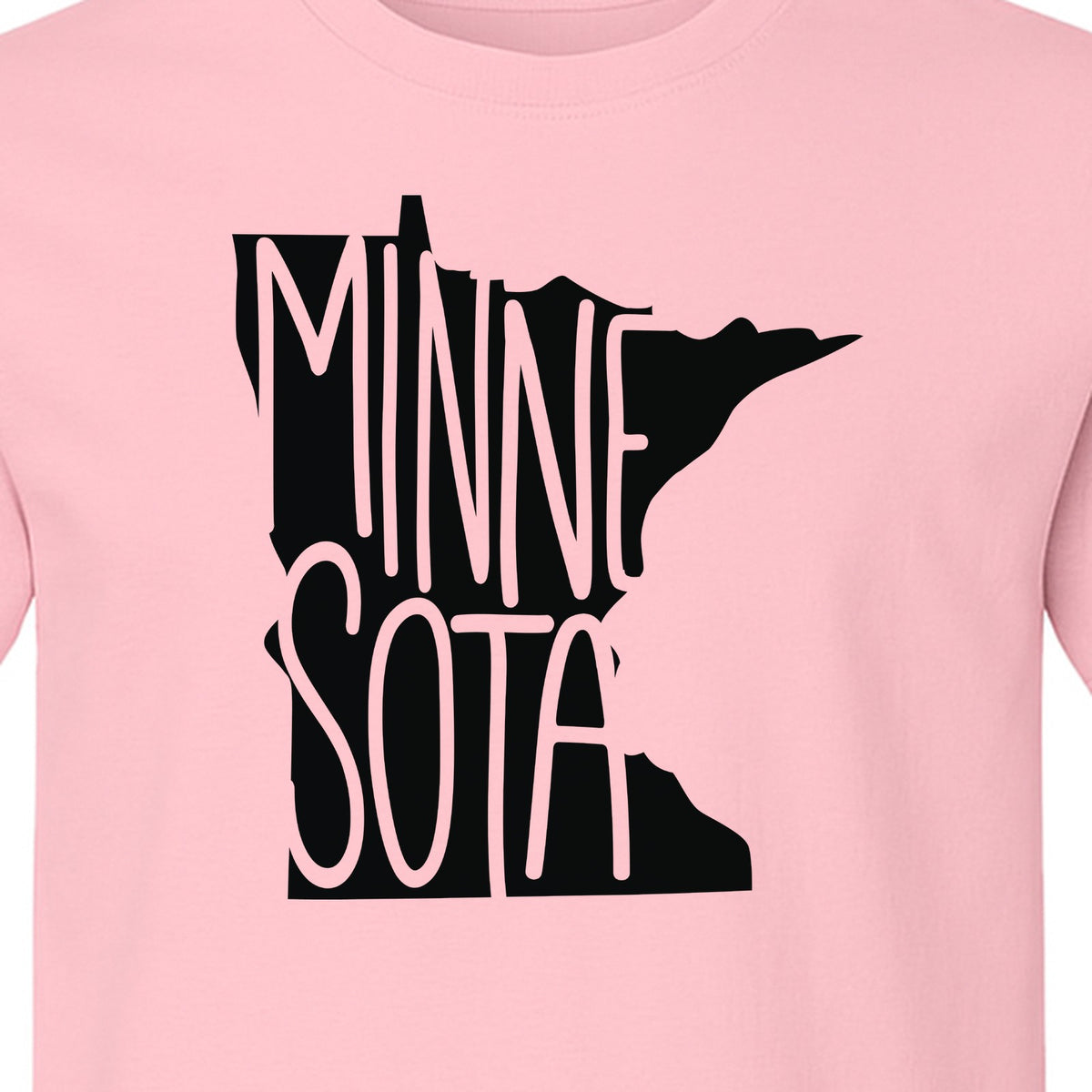 Minnesota State Map T-Shirt, Typography Travel Souvenir for Proud Residents and Visitors