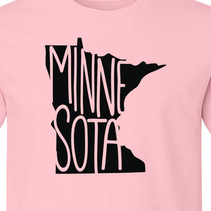Minnesota State Map T-Shirt, Typography Travel Souvenir for Proud Residents and Visitors