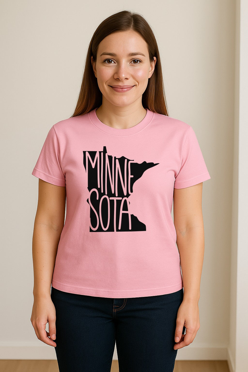 Minnesota State Map T-Shirt, Typography Travel Souvenir for Proud Residents and Visitors