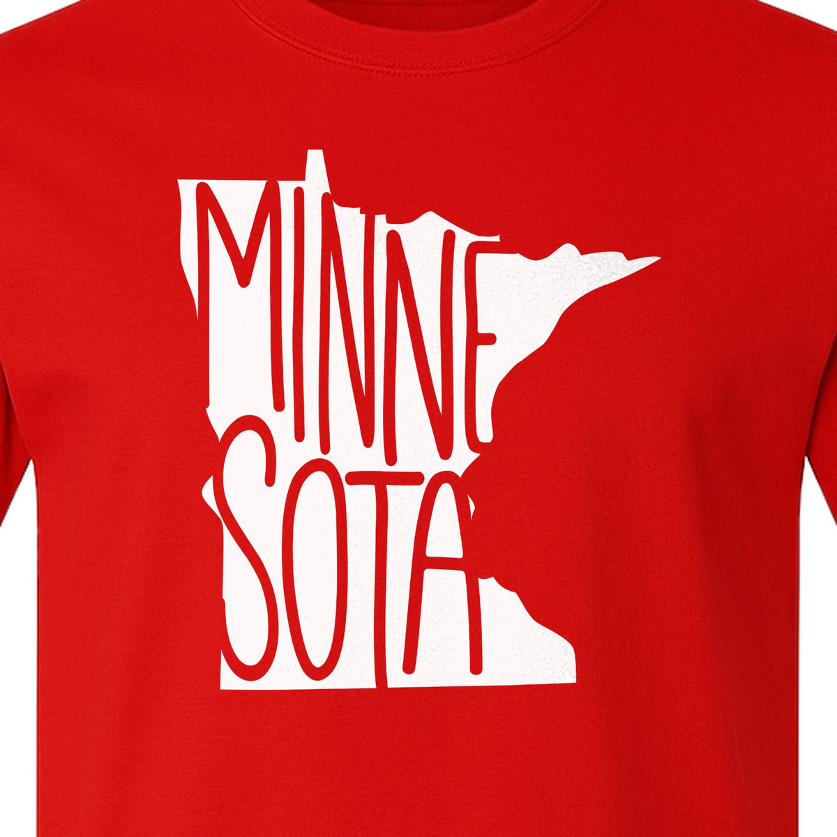 Minnesota State Map T-Shirt, Typography Travel Souvenir for Proud Residents and Visitors