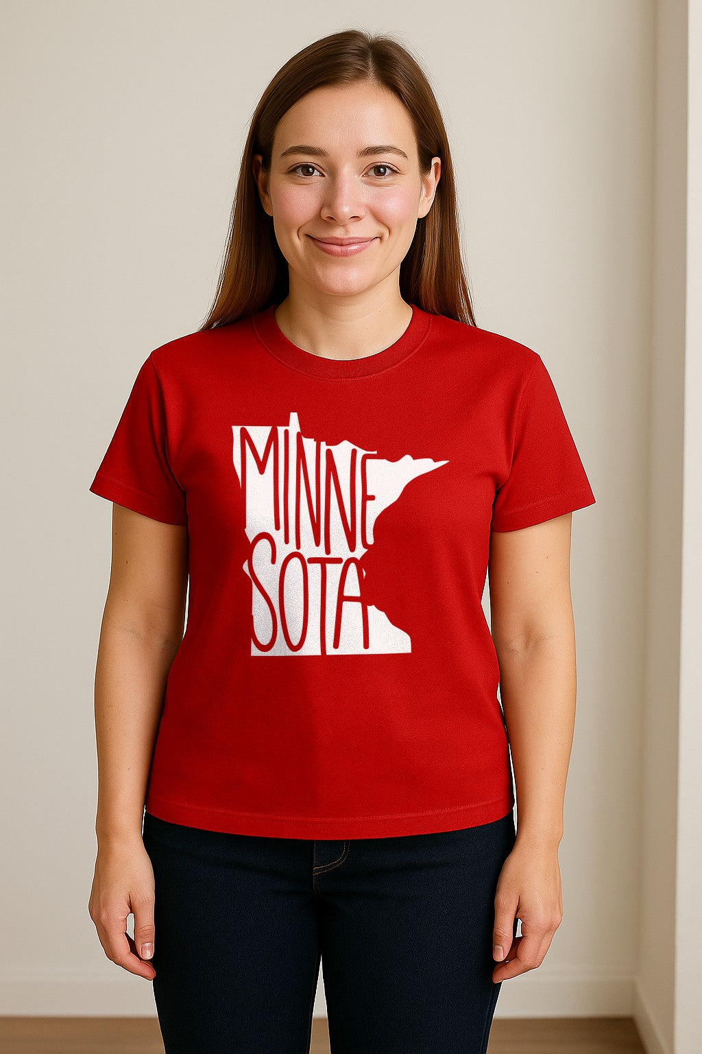 Minnesota State Map T-Shirt, Typography Travel Souvenir for Proud Residents and Visitors