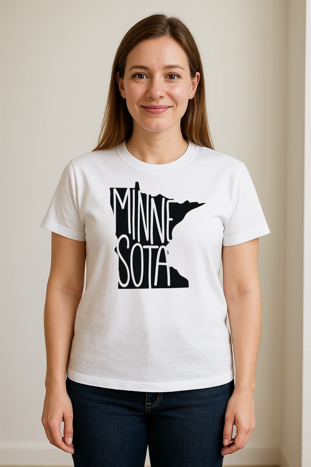 Minnesota State Map T-Shirt, Typography Travel Souvenir for Proud Residents and Visitors