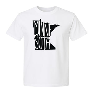 Minnesota State Map T-Shirt, Typography Travel Souvenir for Proud Residents and Visitors