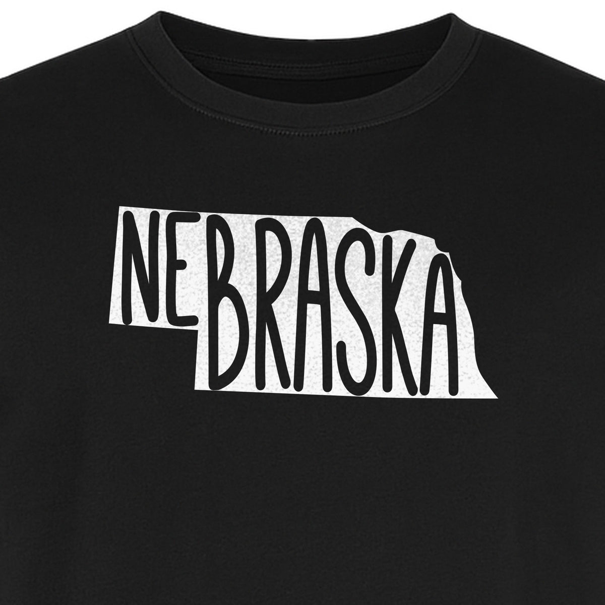 Nebraska State Map T-Shirt, Hand-Drawn Lettering Travel Souvenir for Residents and Visitors
