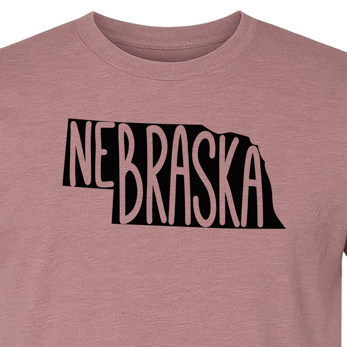 Nebraska State Map T-Shirt, Hand-Drawn Lettering Travel Souvenir for Residents and Visitors