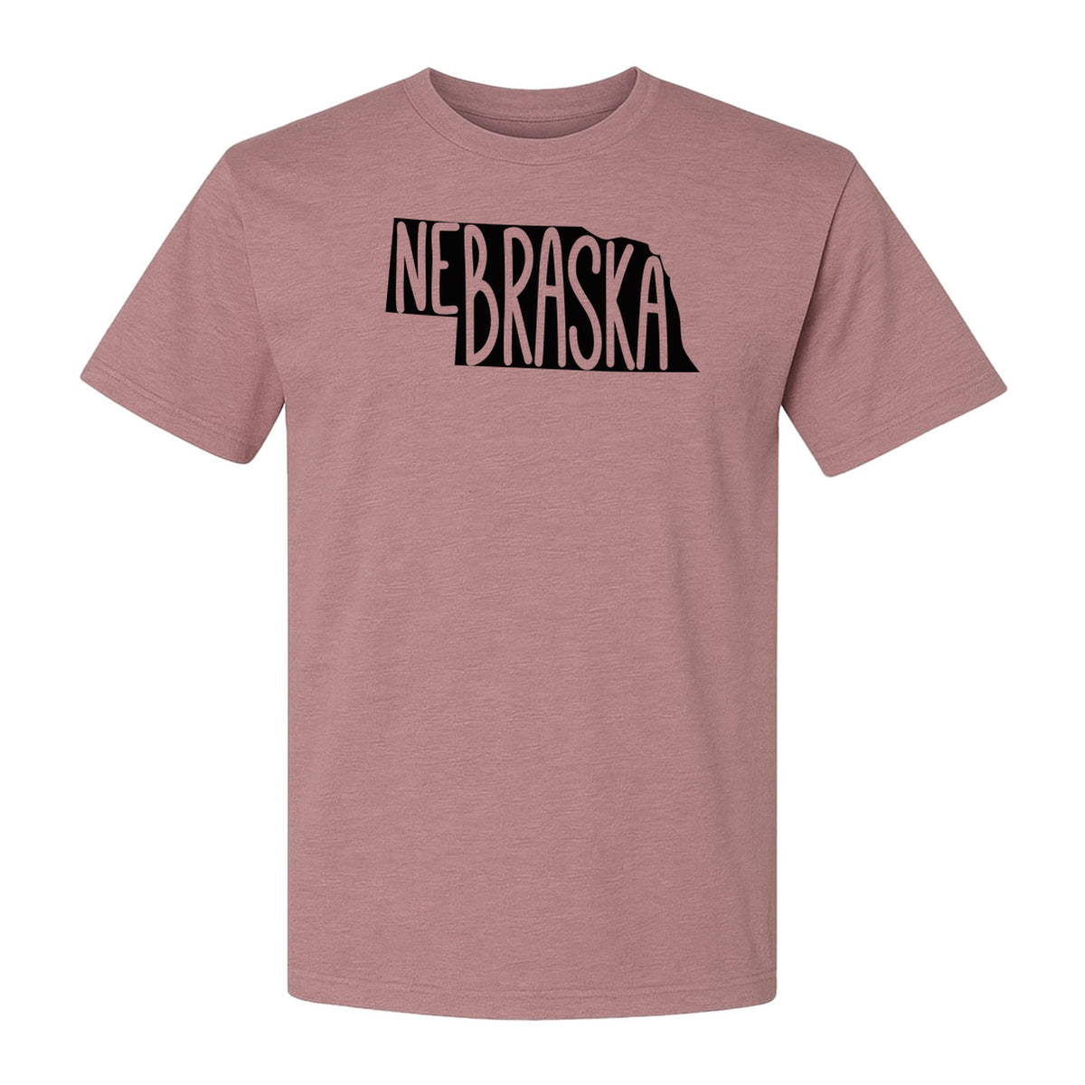Nebraska State Map T-Shirt, Hand-Drawn Lettering Travel Souvenir for Residents and Visitors