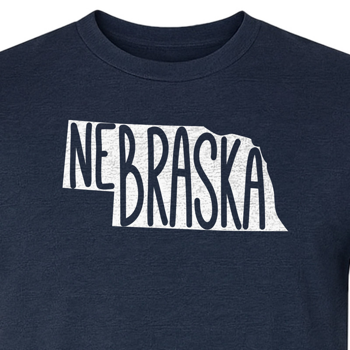 Nebraska State Map T-Shirt, Hand-Drawn Lettering Travel Souvenir for Residents and Visitors