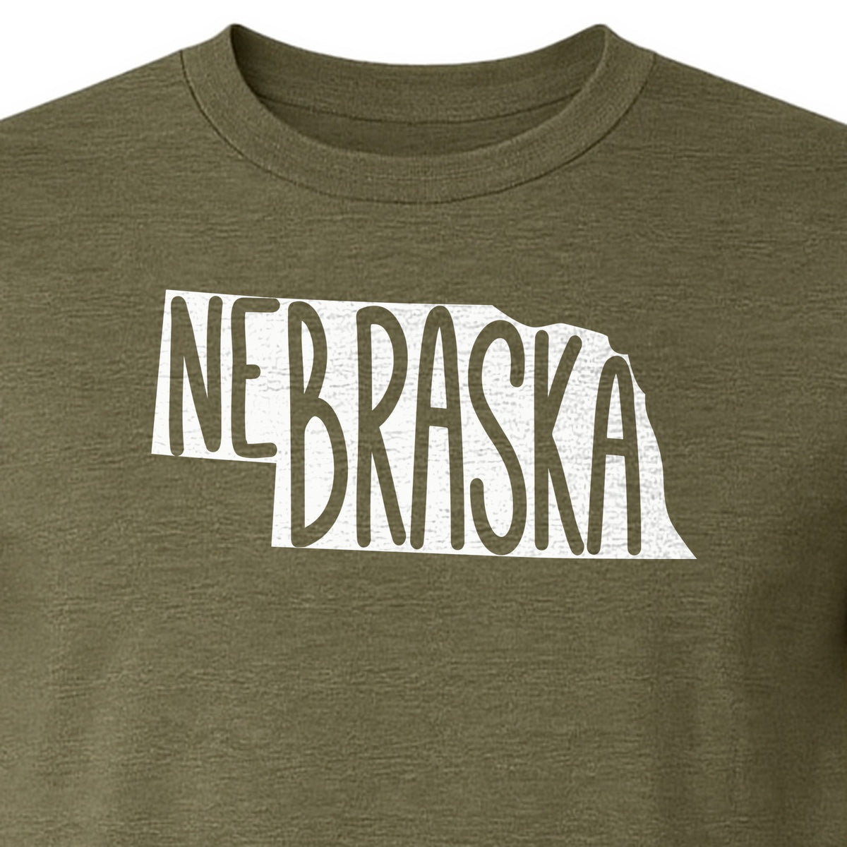 Nebraska State Map T-Shirt, Hand-Drawn Lettering Travel Souvenir for Residents and Visitors