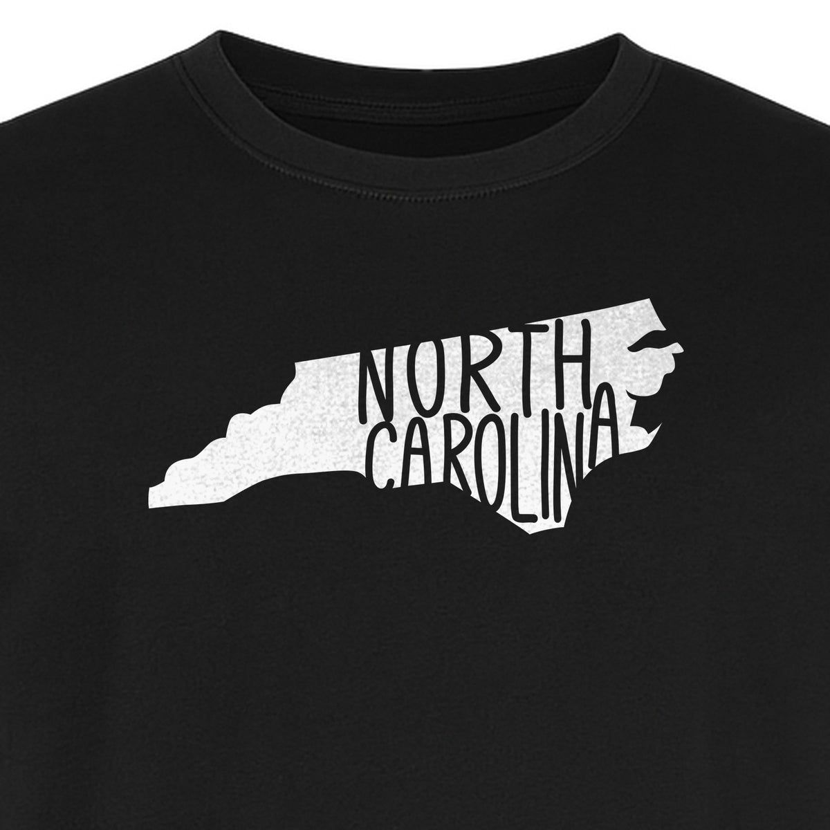 North Carolina Map T-Shirt, State Outline Graphic for NC Residents and Travel Gifts